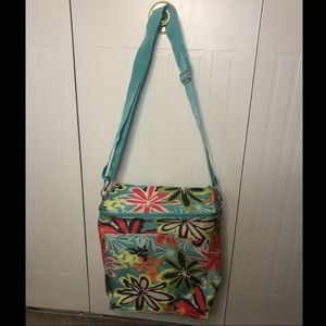 Beachy Floral Insulated Crossbody Lunch Bag
